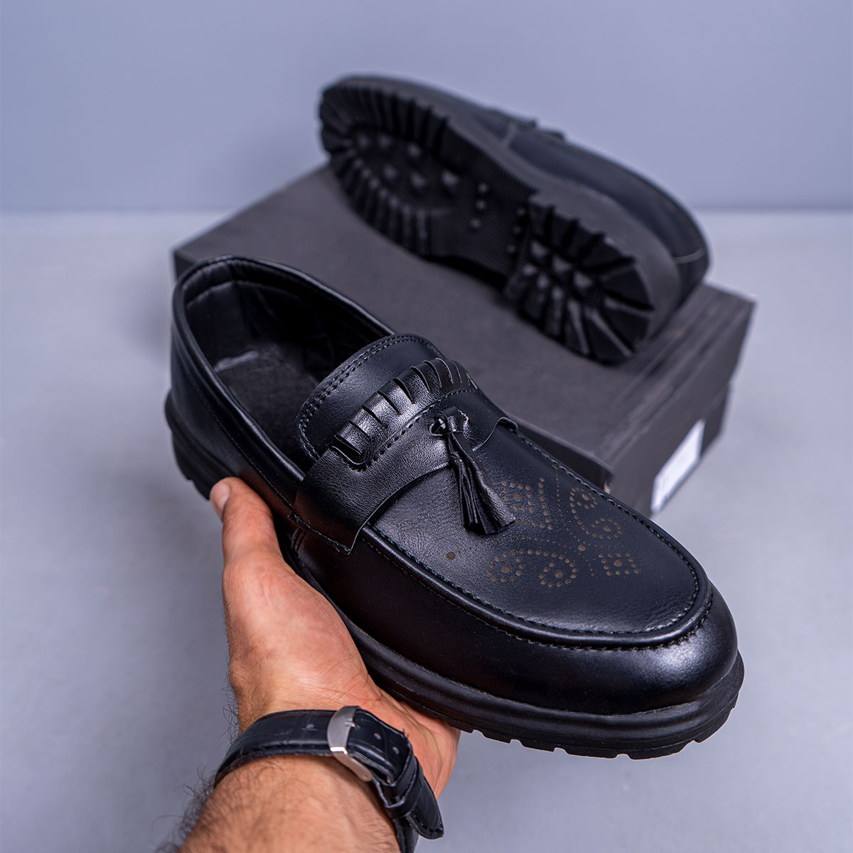 كالج مردانه مشكي مدل Farly