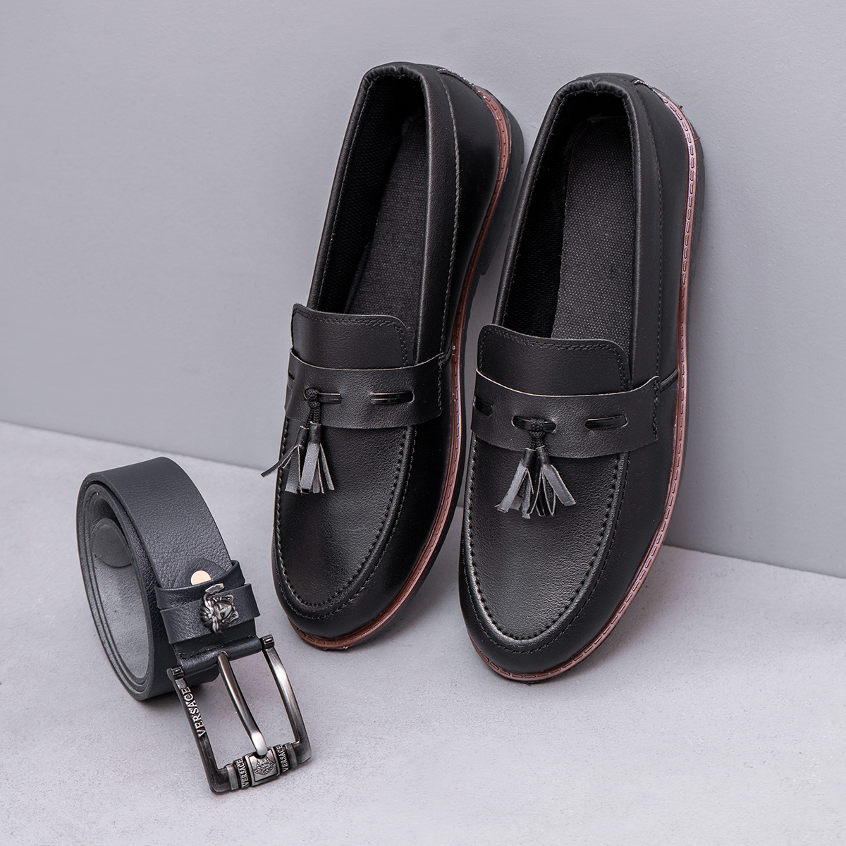 كالج مردانه مشكي مدل Rikardo