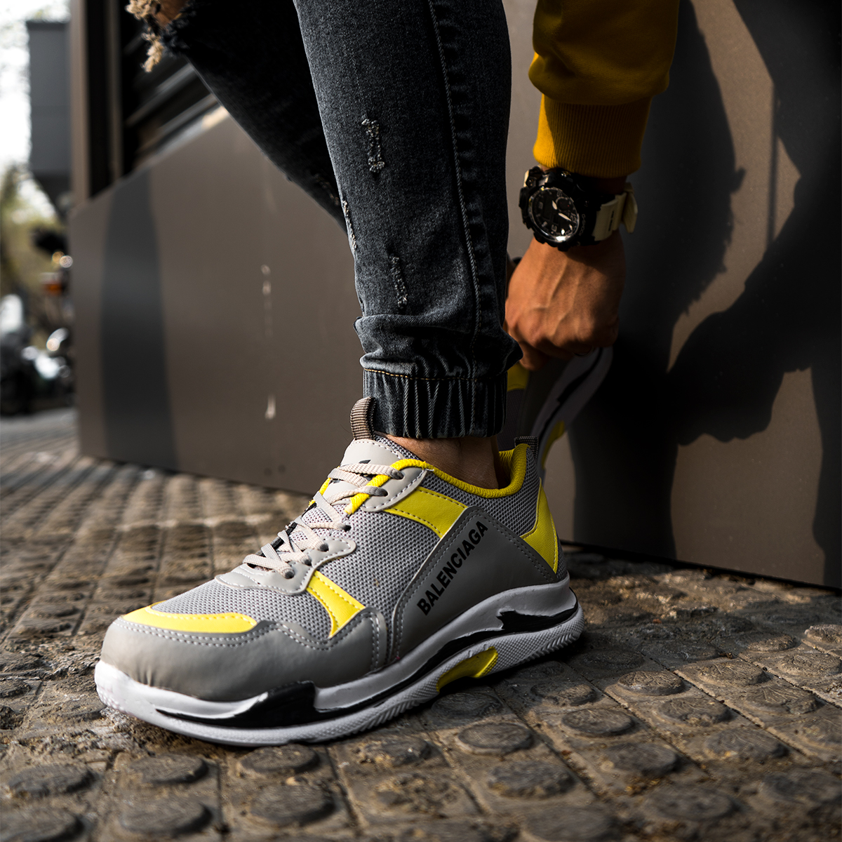 کفش ورزشی طوسی مردانه مدل Aribam