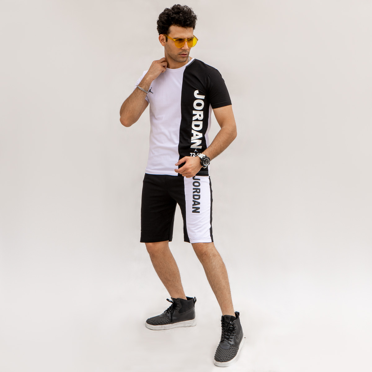 ست تيشرت شلوارك جردن مردانه مدل Merdak