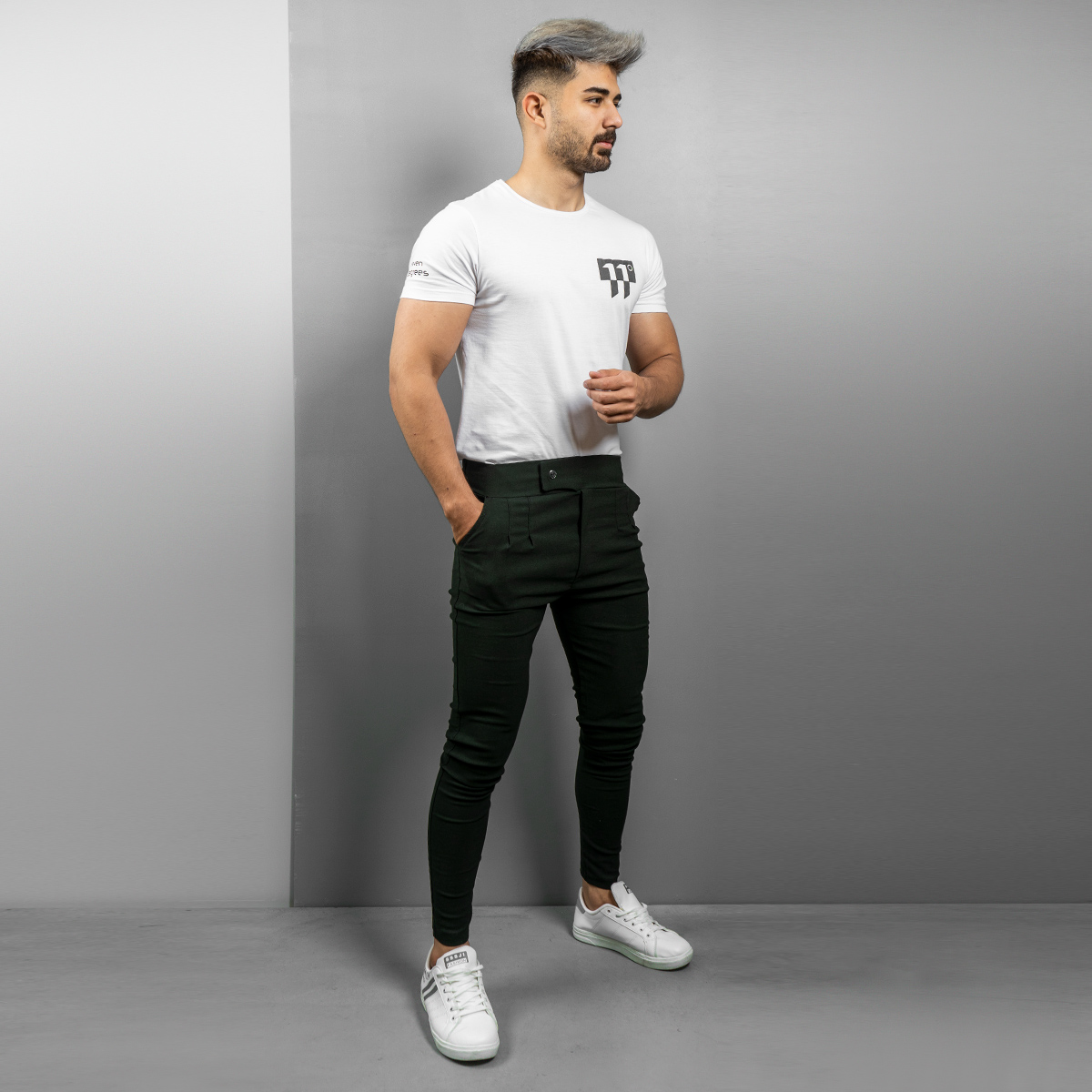 شلوار مردانه سبز یشمی مدل Aflak