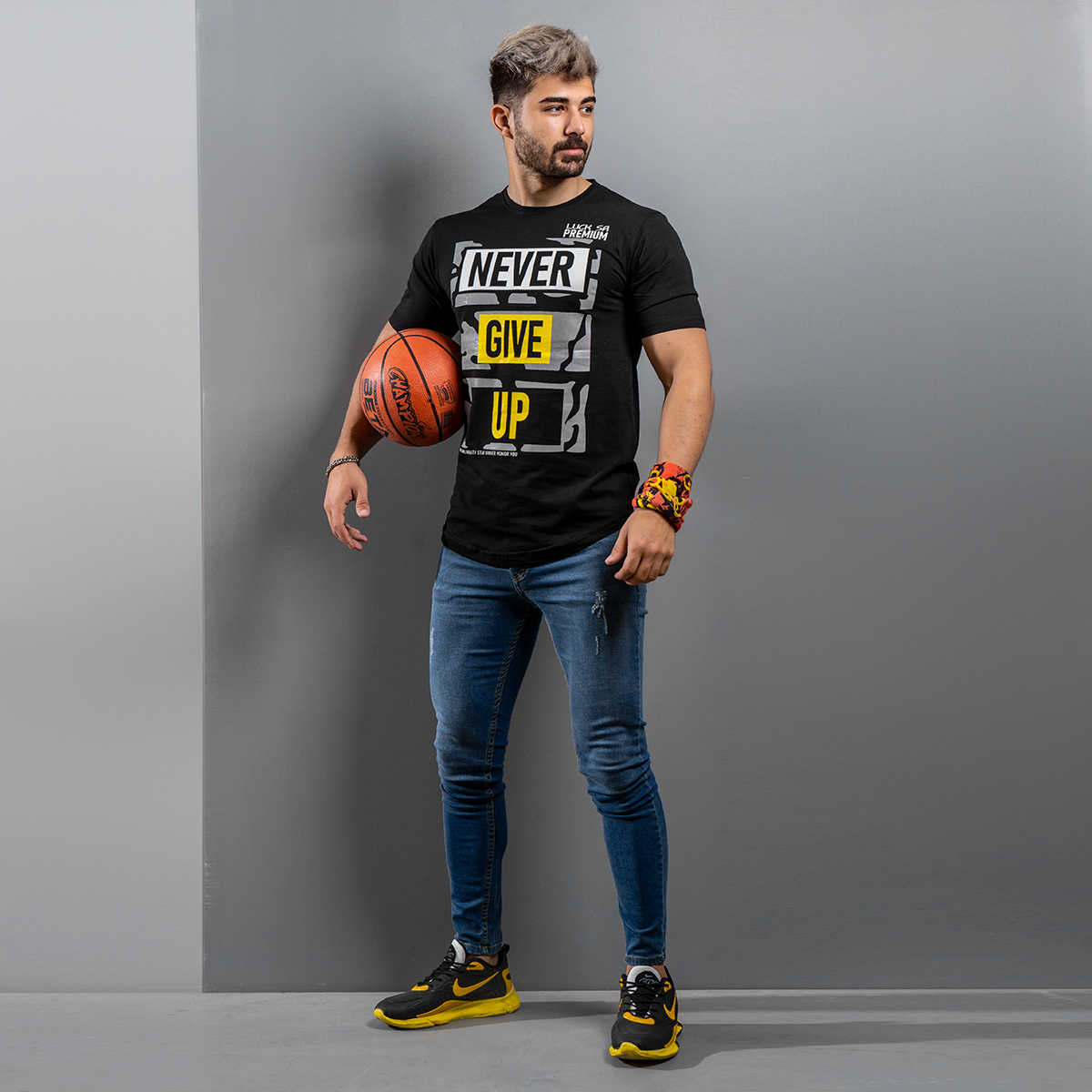 تیشرت Never Give Up مردانه مدل Melvi(T)