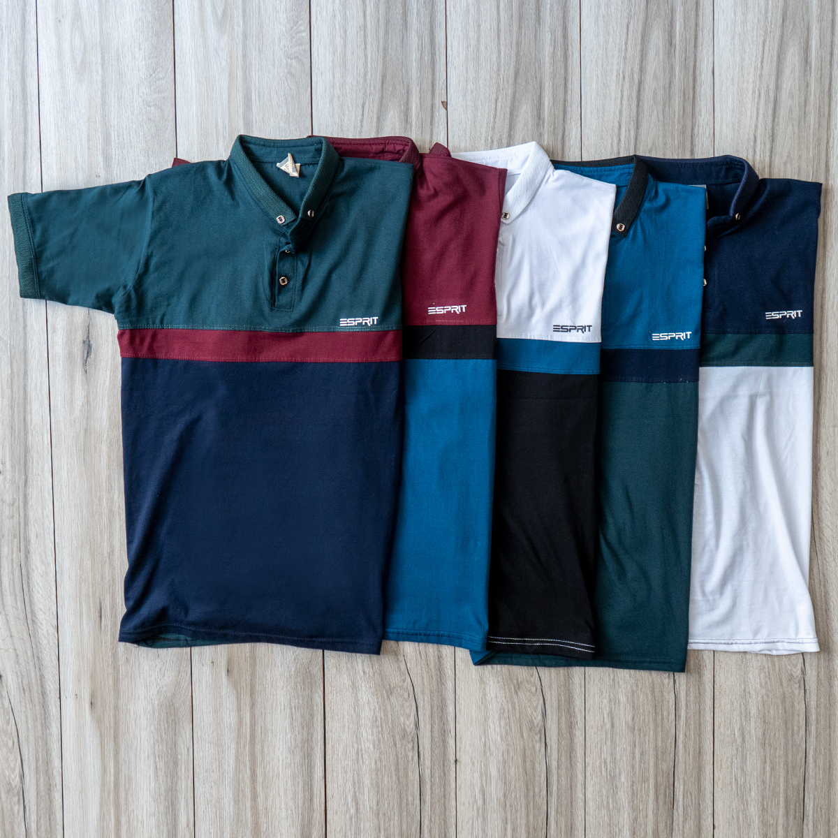 تیشرت Esprit مردانه مشکی زرشکی مدل Sonada