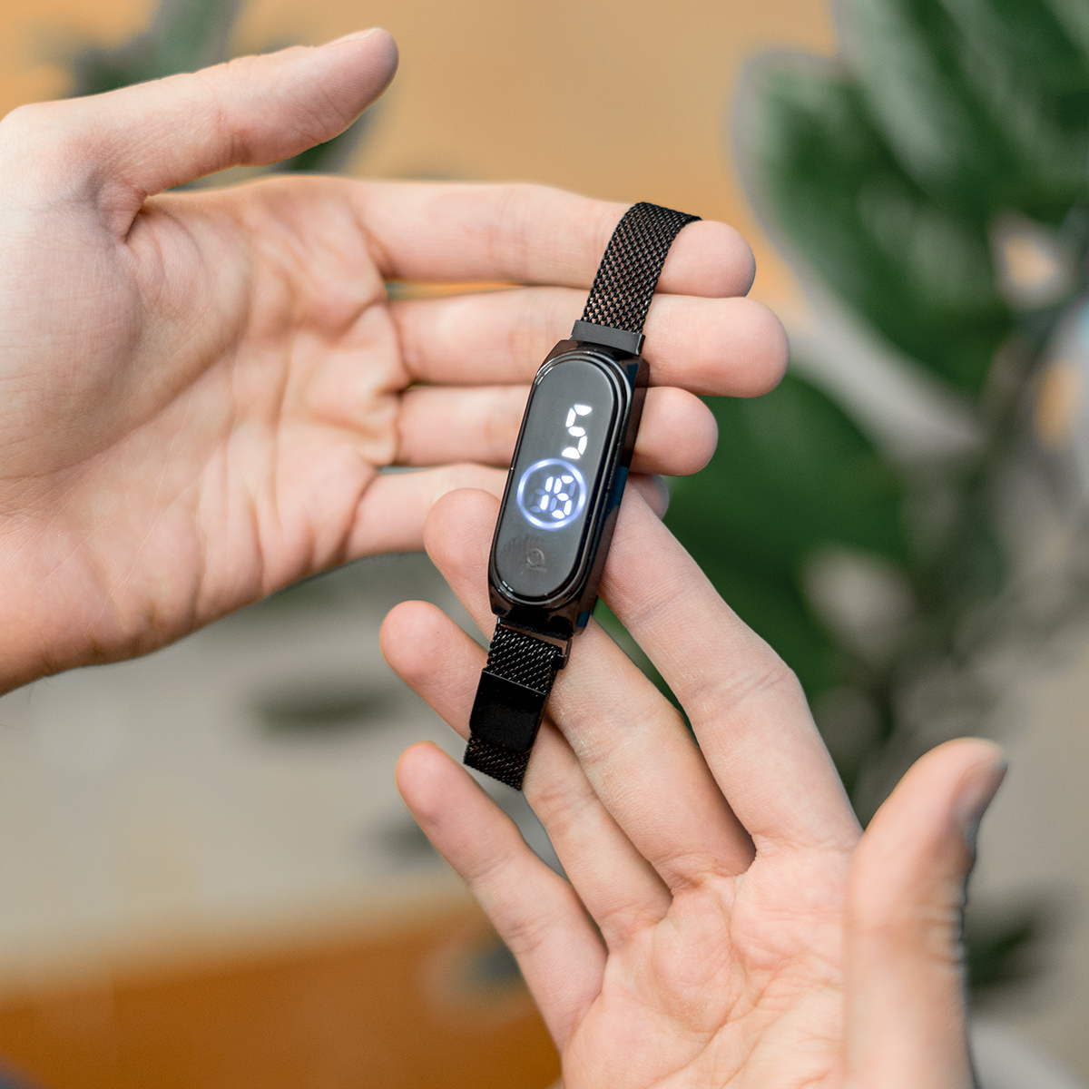 ساعت LED بند فلزی مدل Ruler