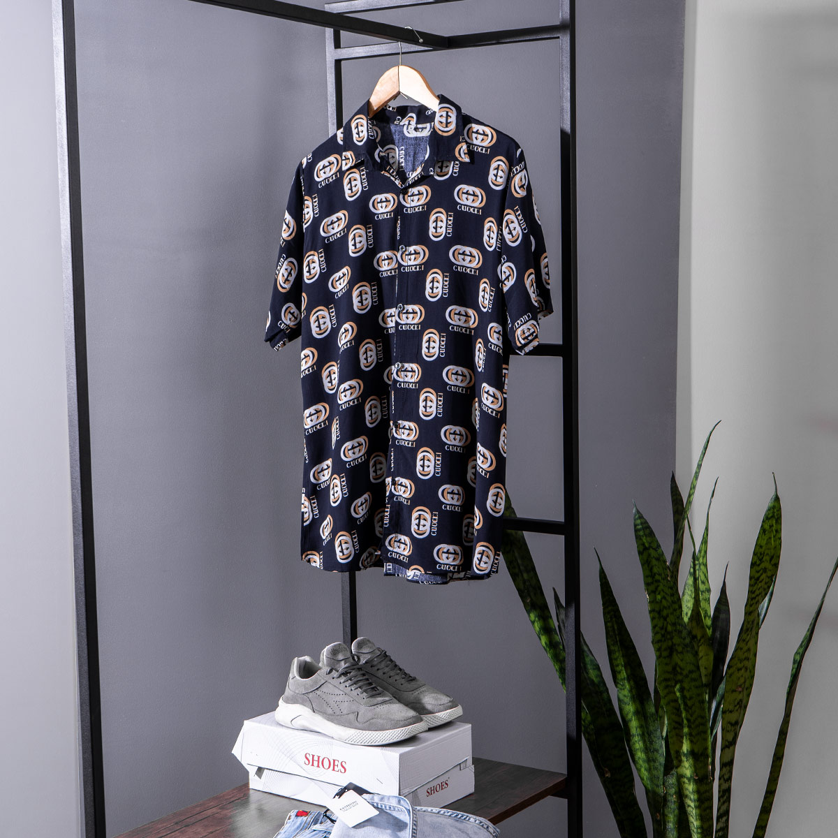 پیراهن هاوایی مردانه گوچی مدل Baten