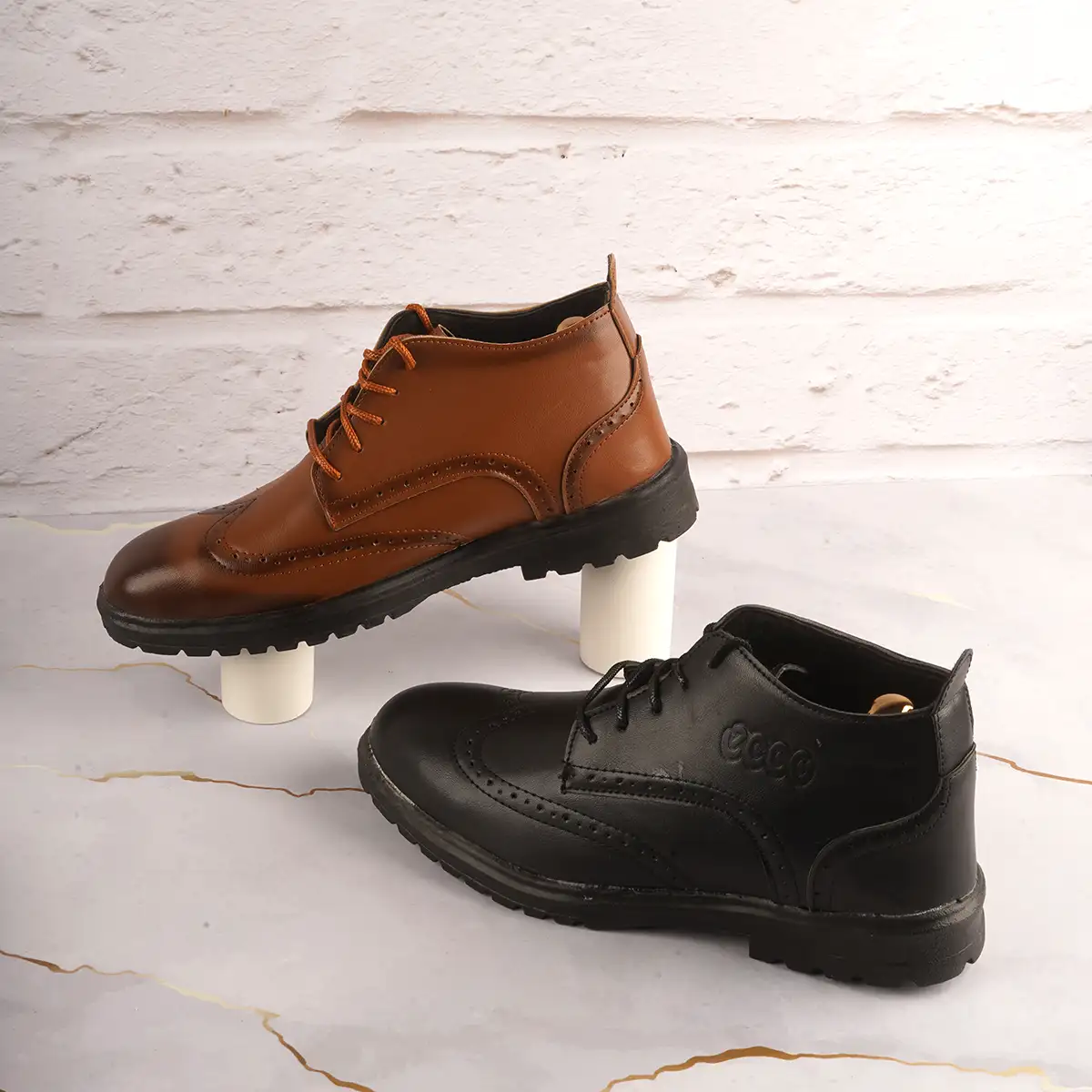 نیم بوت مردانه COCO عسلی مدلSalivan