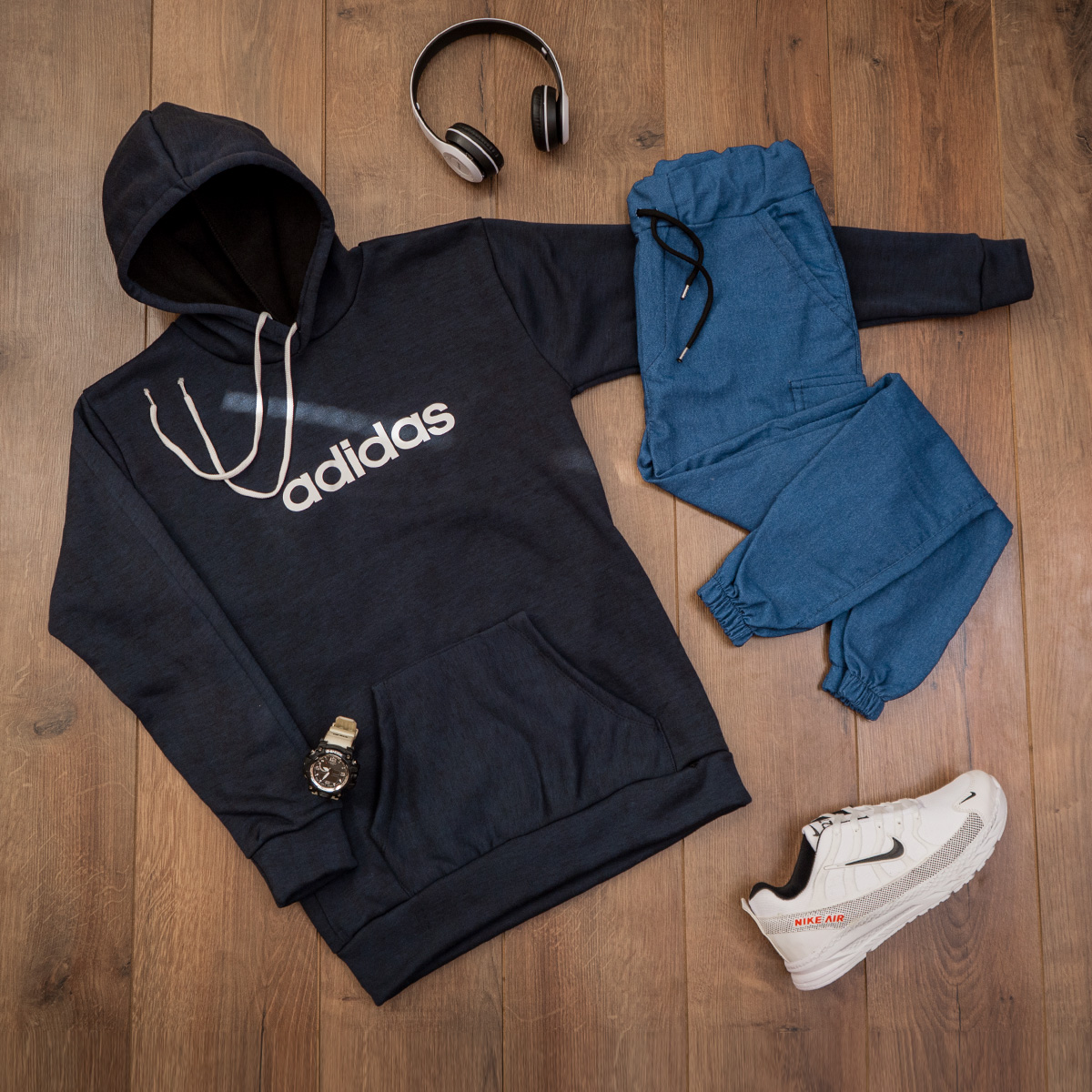 هودی کلاه دار طرح Adidas مردانه مدل james