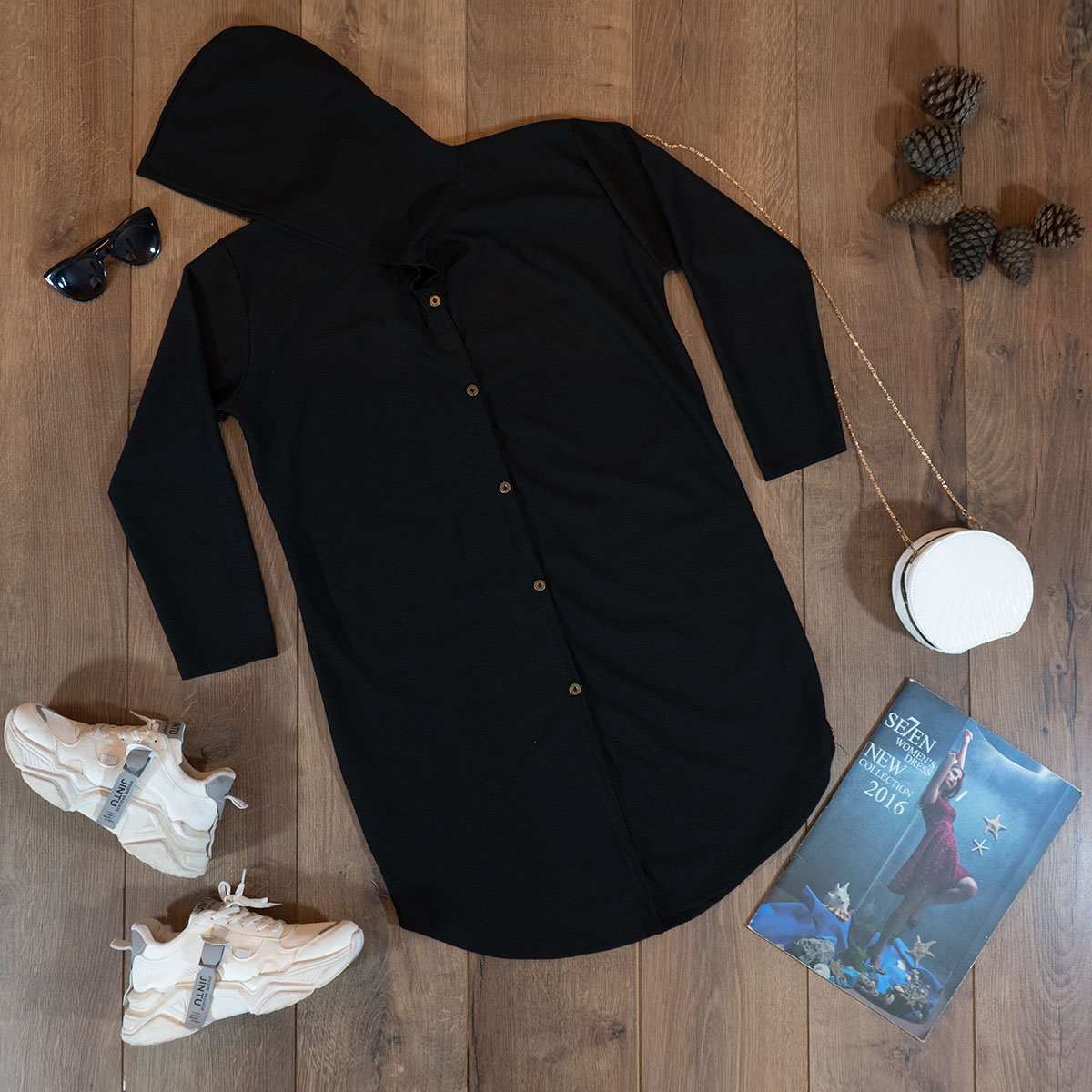 مانتو مشکی مدل Nafas