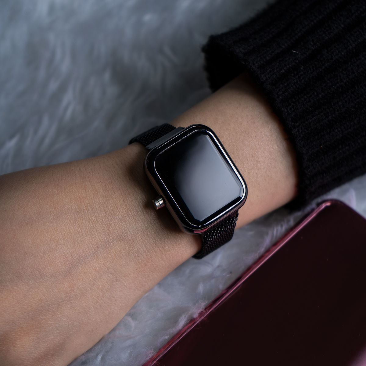 ساعت LED مشکی مدل ZX500