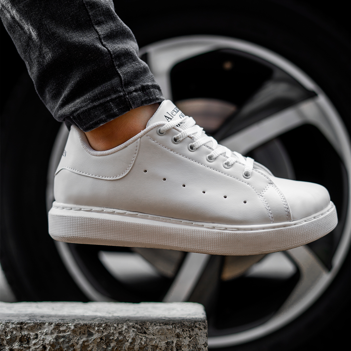 کفش تخت مردانه سفید مدل Alexander