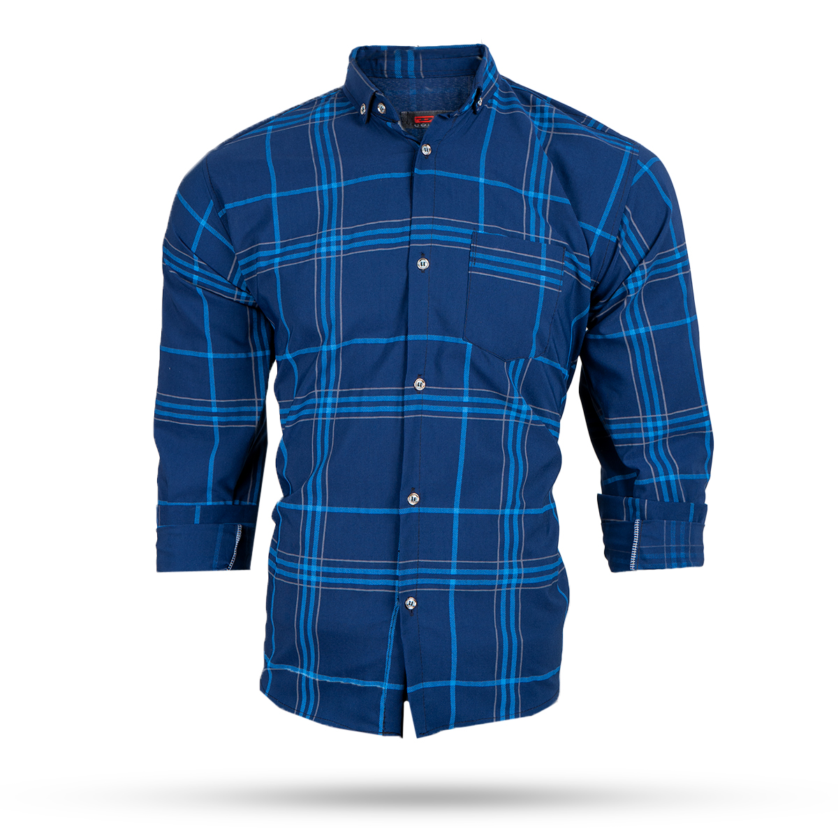 پیراهن مردانه آبی سرمه ای مدل Nozar