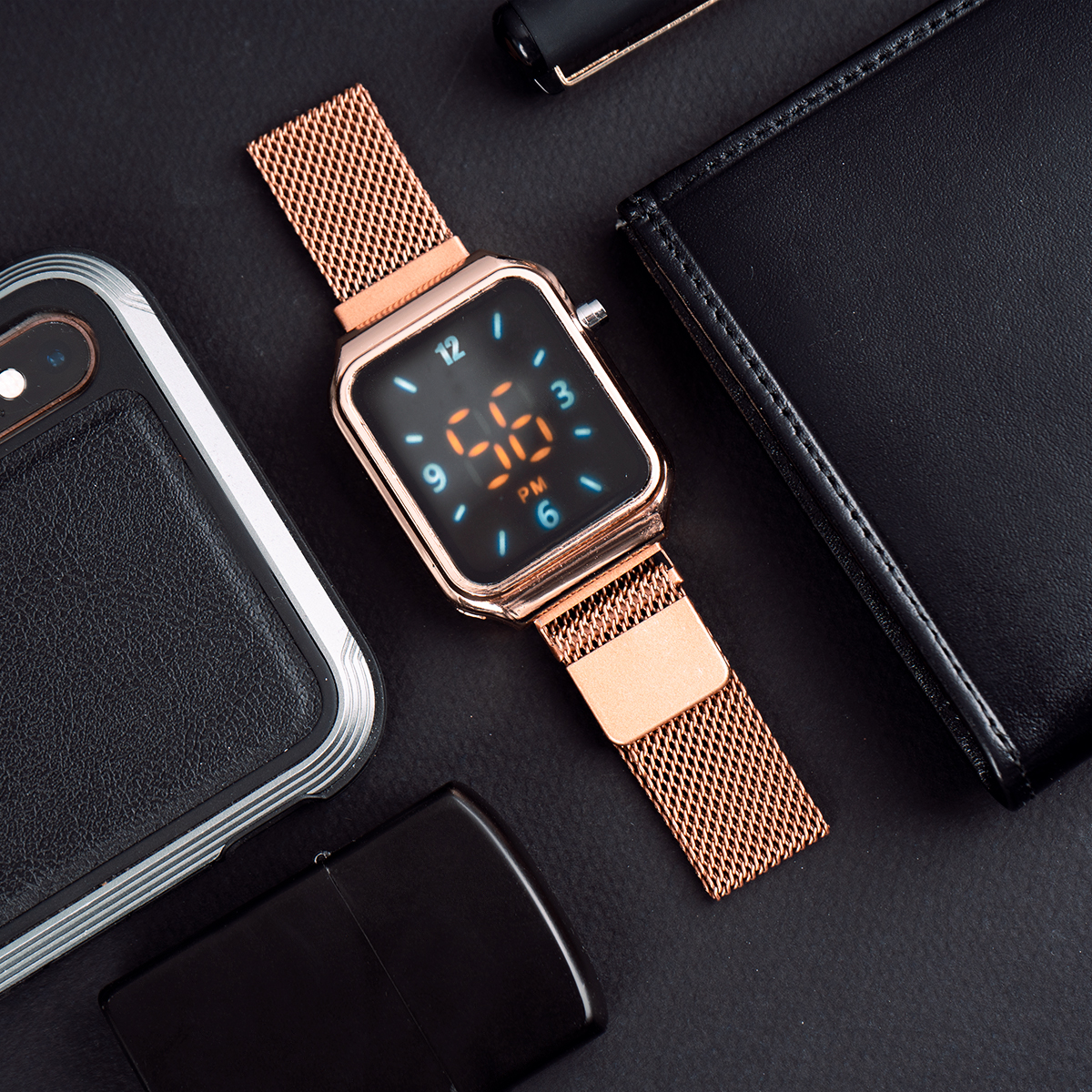 ساعت LED رزگلد مدل K99