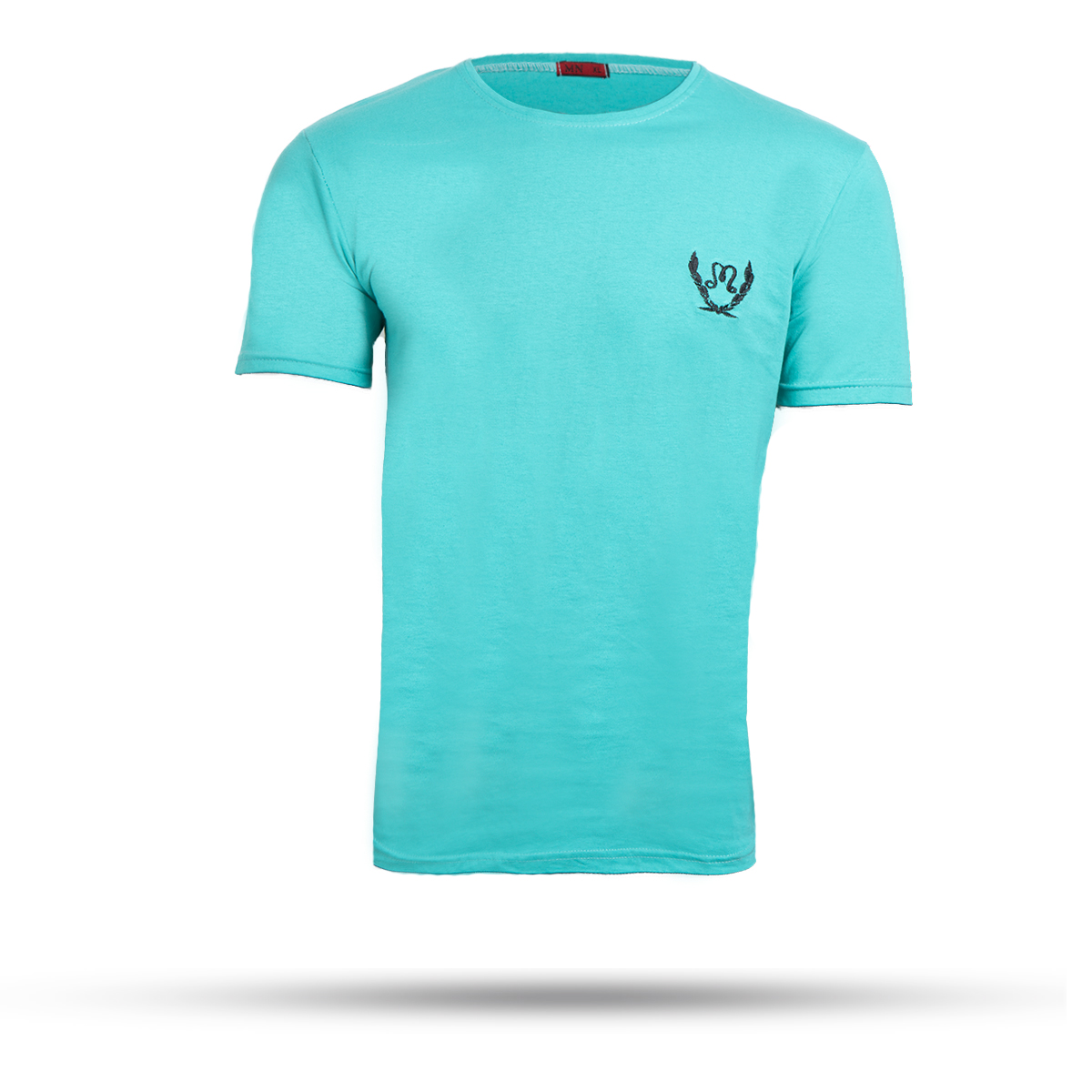تیشرت مردانه فیروزه ای مدل Maron
