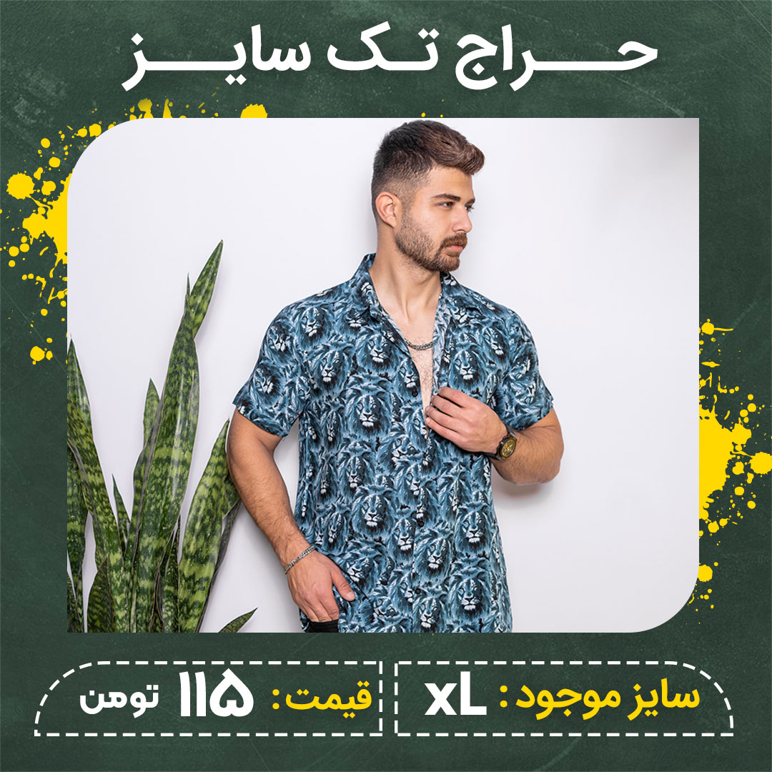 پیراهن هاوایی مردانه مدل Ropi