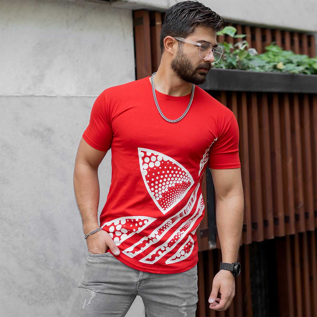 تیشرت آدیداس قرمز مردانه مدل TIVAL