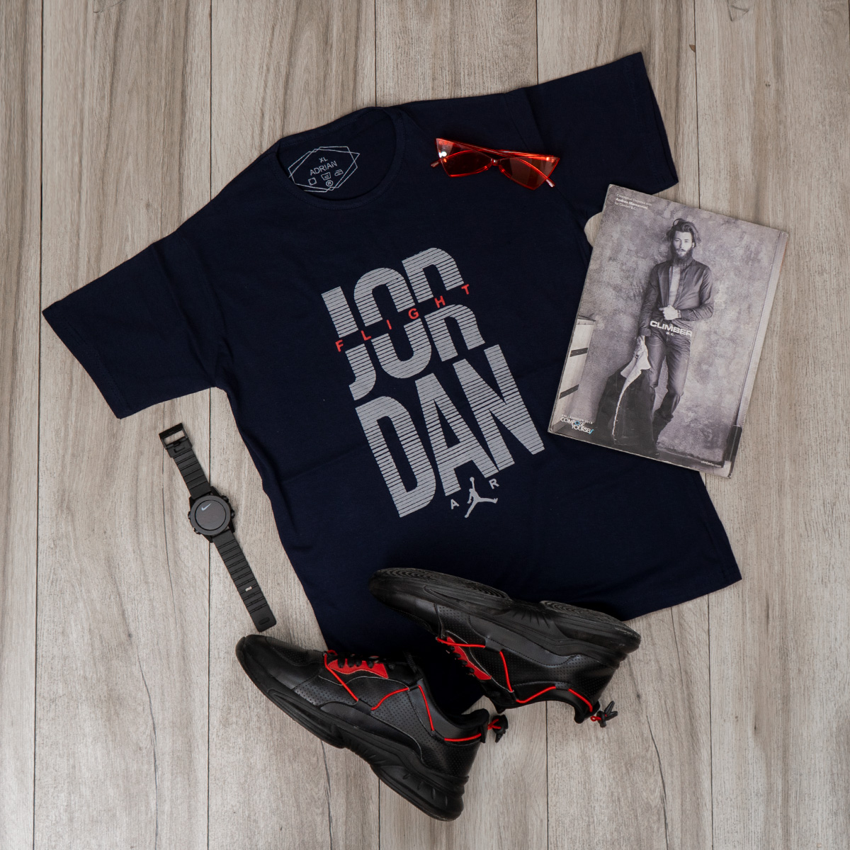 تیشرت مردانه سرمه ای(T) مدل Jordan