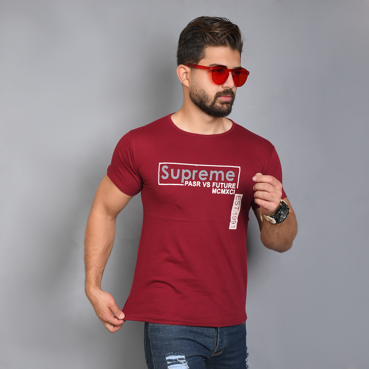 تیشرت (T) مردانه قرمز مدل N52