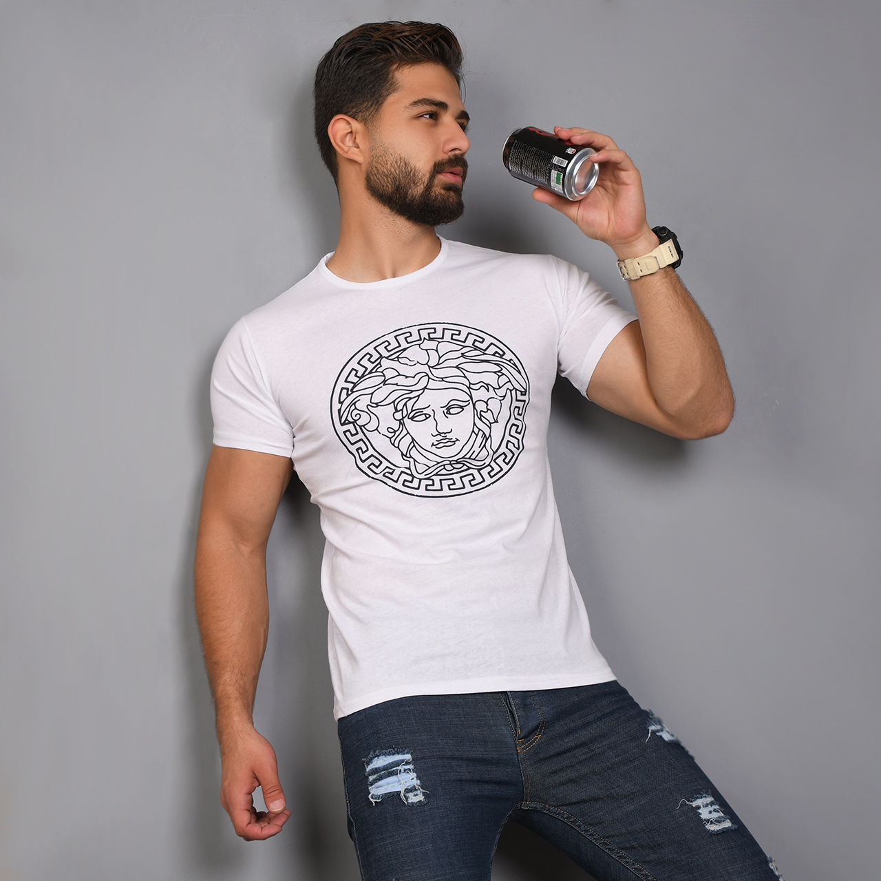 تیشرت (T) مردانه سفید مدل Versace