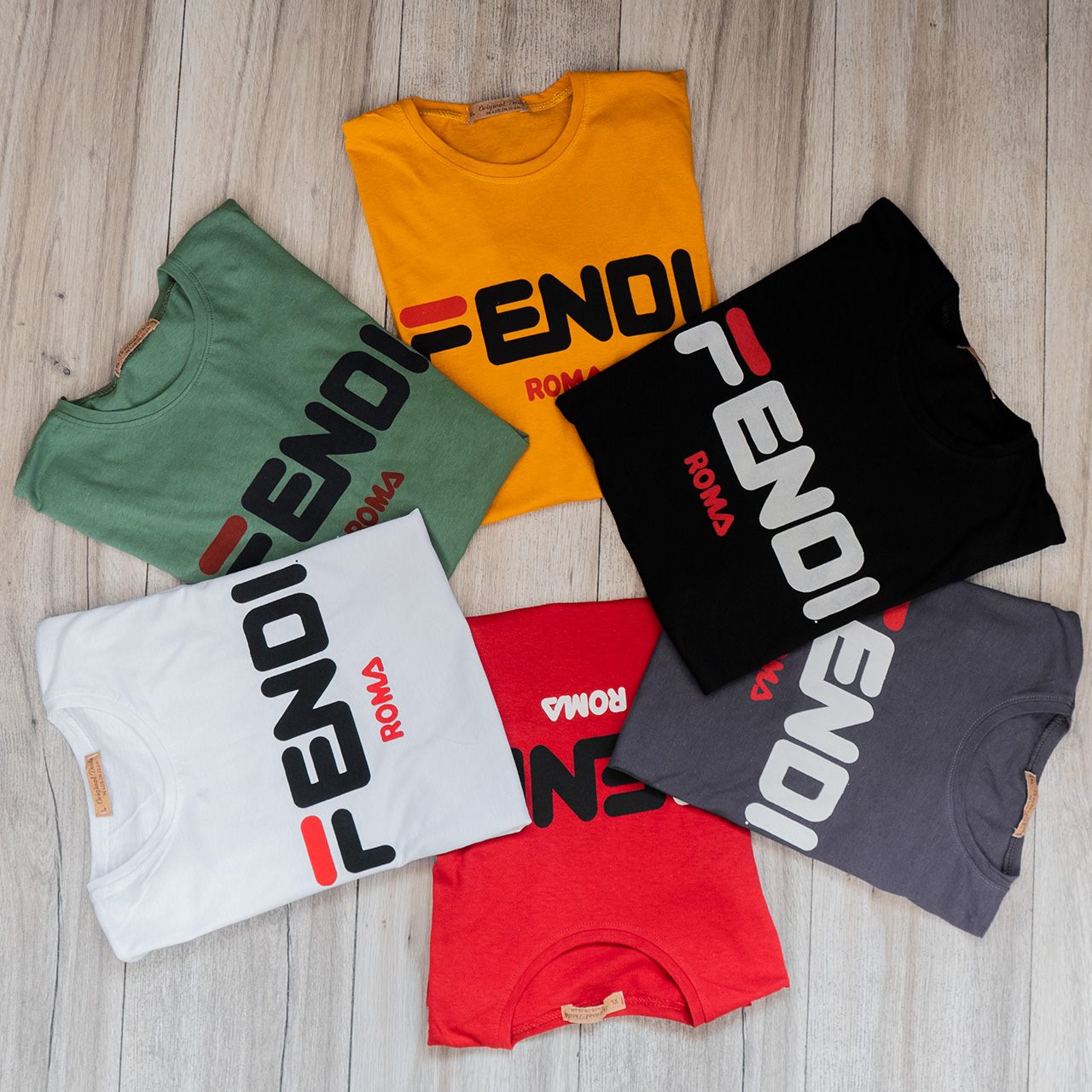 تیشرت فندی بنفش مردانه مدل Roma