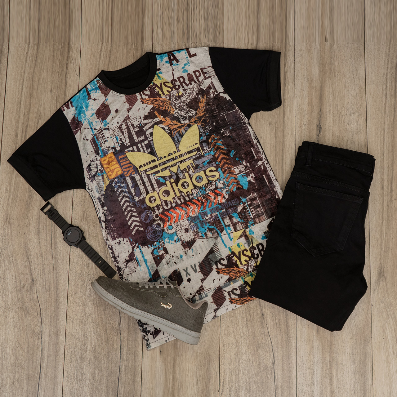 تیشرت مخمل مردانه آدیداس yscمدلL108