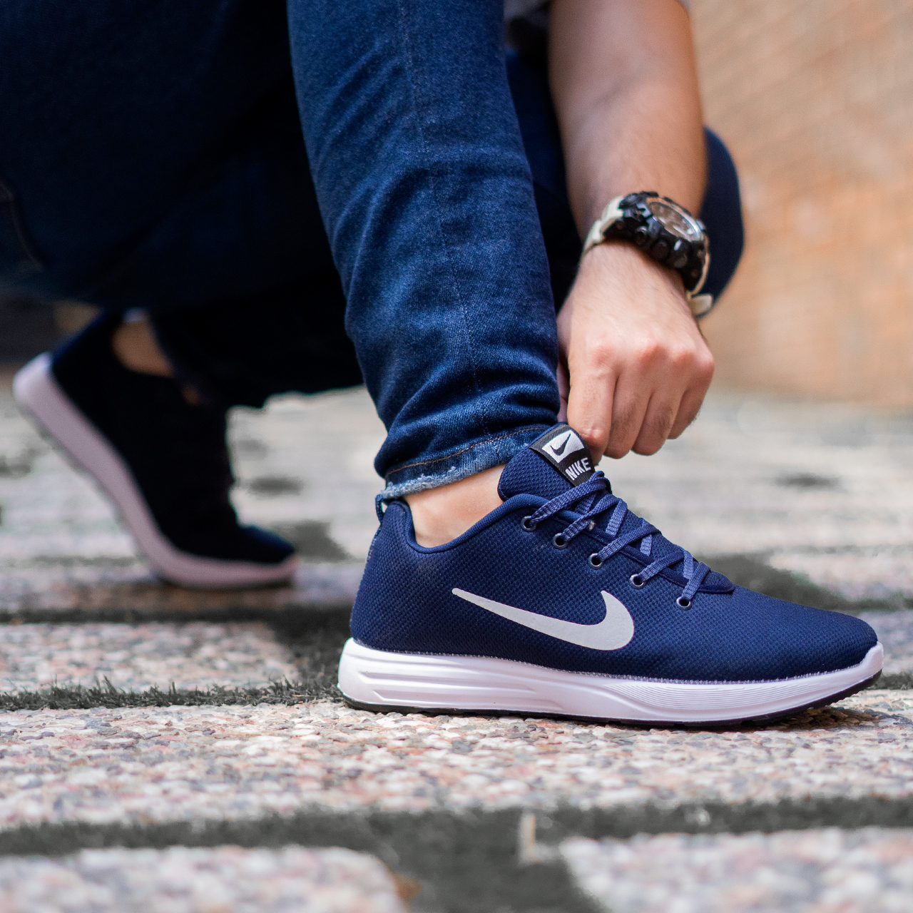 کفش ورزشی مردانه نایک سرمه ای مدلT52