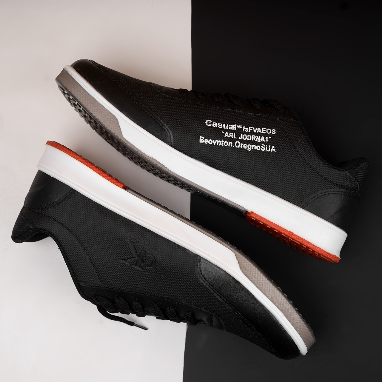 کفش تخت مشکی مردانه CK مدل sevil