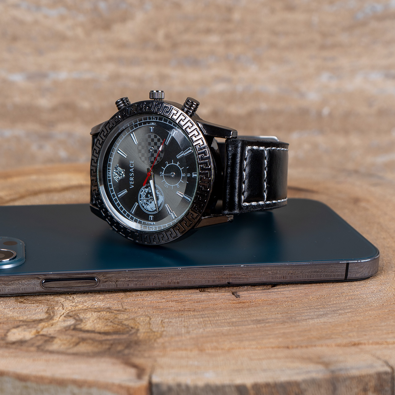 ساعت مچی مشکی مردانه Versace مدلE70