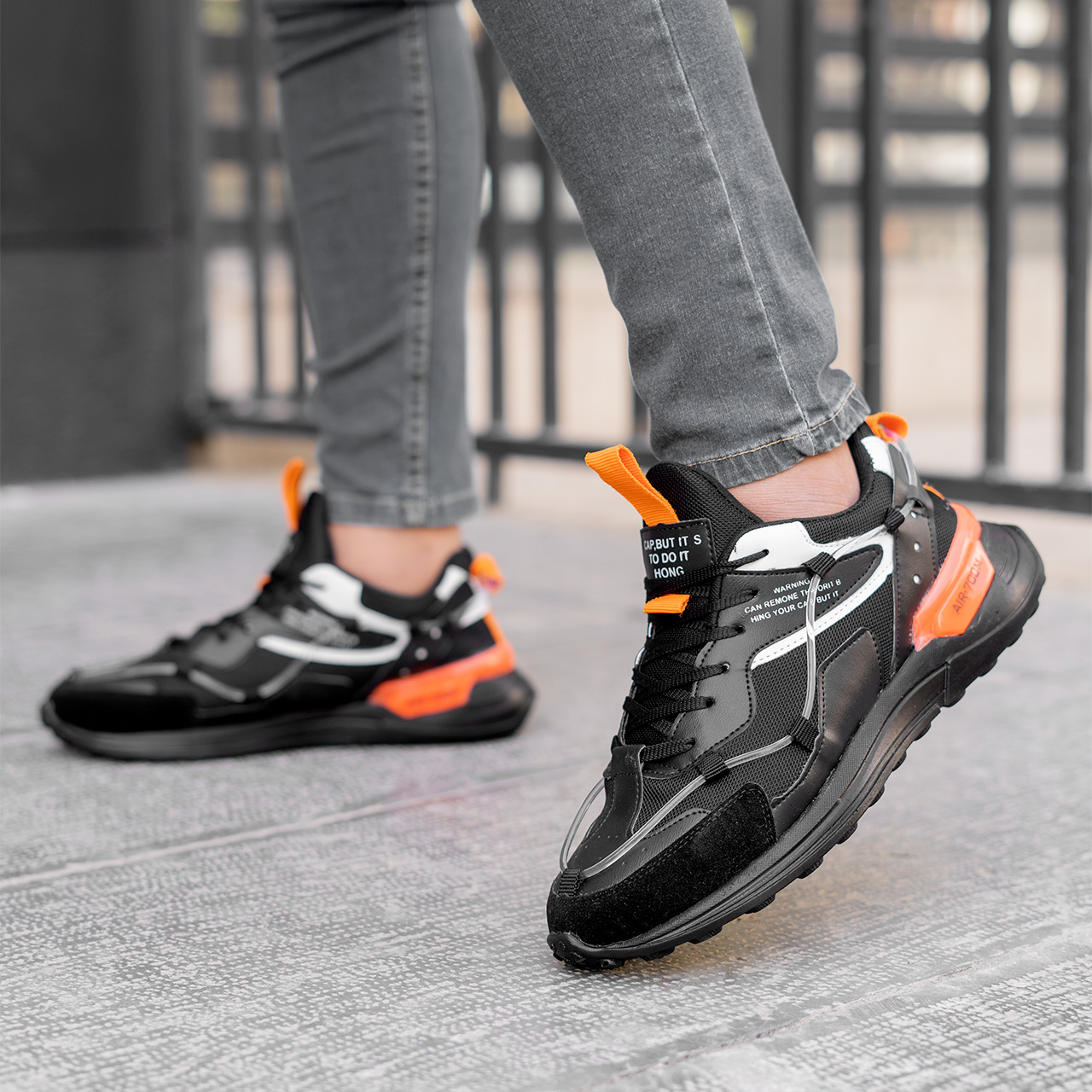 کفش ورزشی نایک مشکی نارنجی مردانه Zoom 700