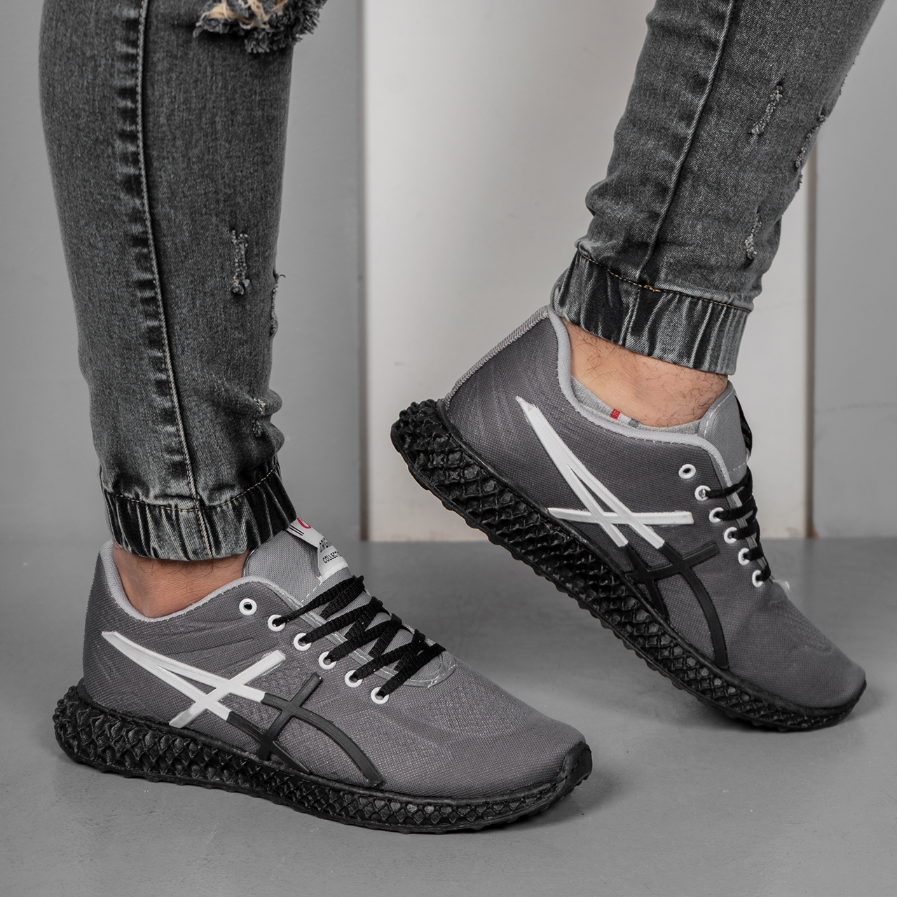 کفش ورزشی مردانه(T) اسیکس خاکستری مدل Nardin