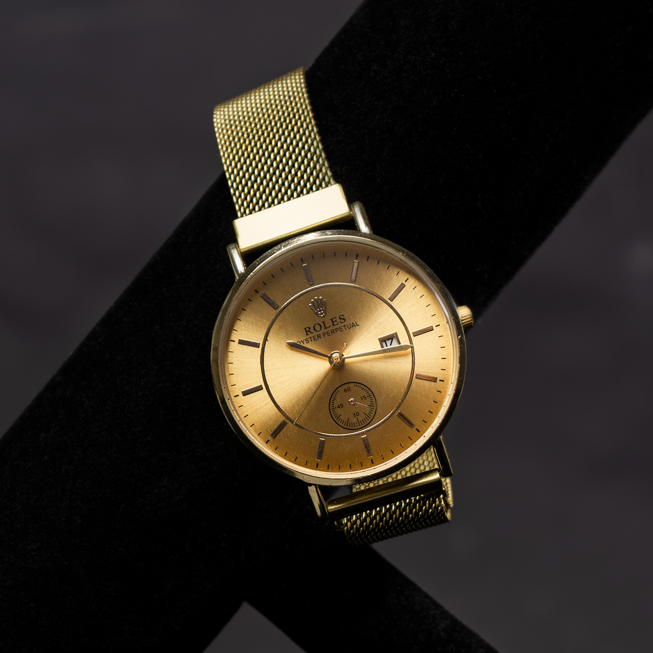 ساعت طرح رولکس طلایی مدل Bavan