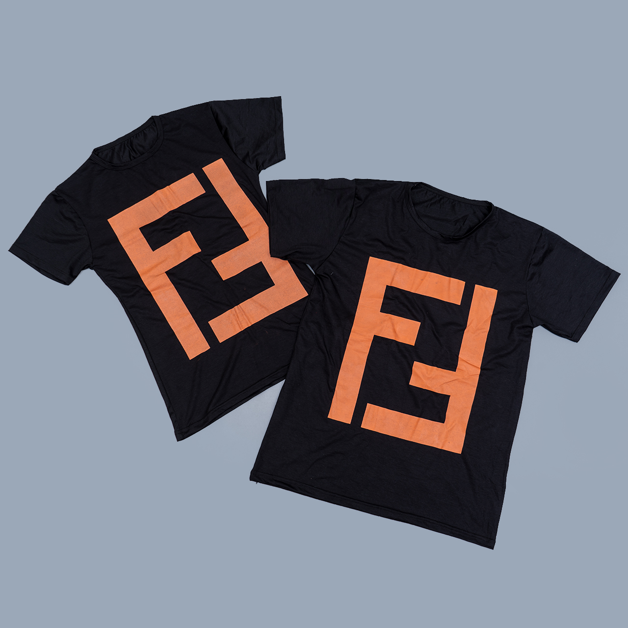 ست تیشرت مردانه زنانه مشکی مدل X109