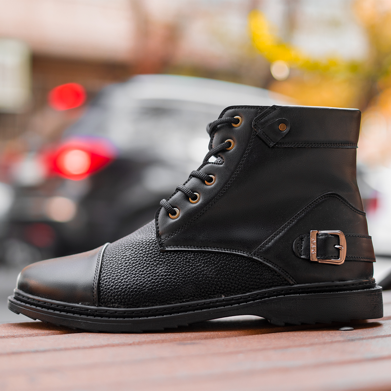 نیم بوت مردانه مشکی مدل Farnod