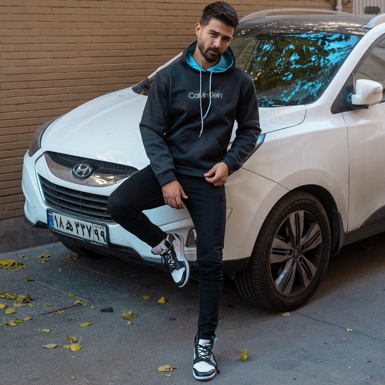 هودی مردانه ذعالی Calvin Klein مدل DATAM