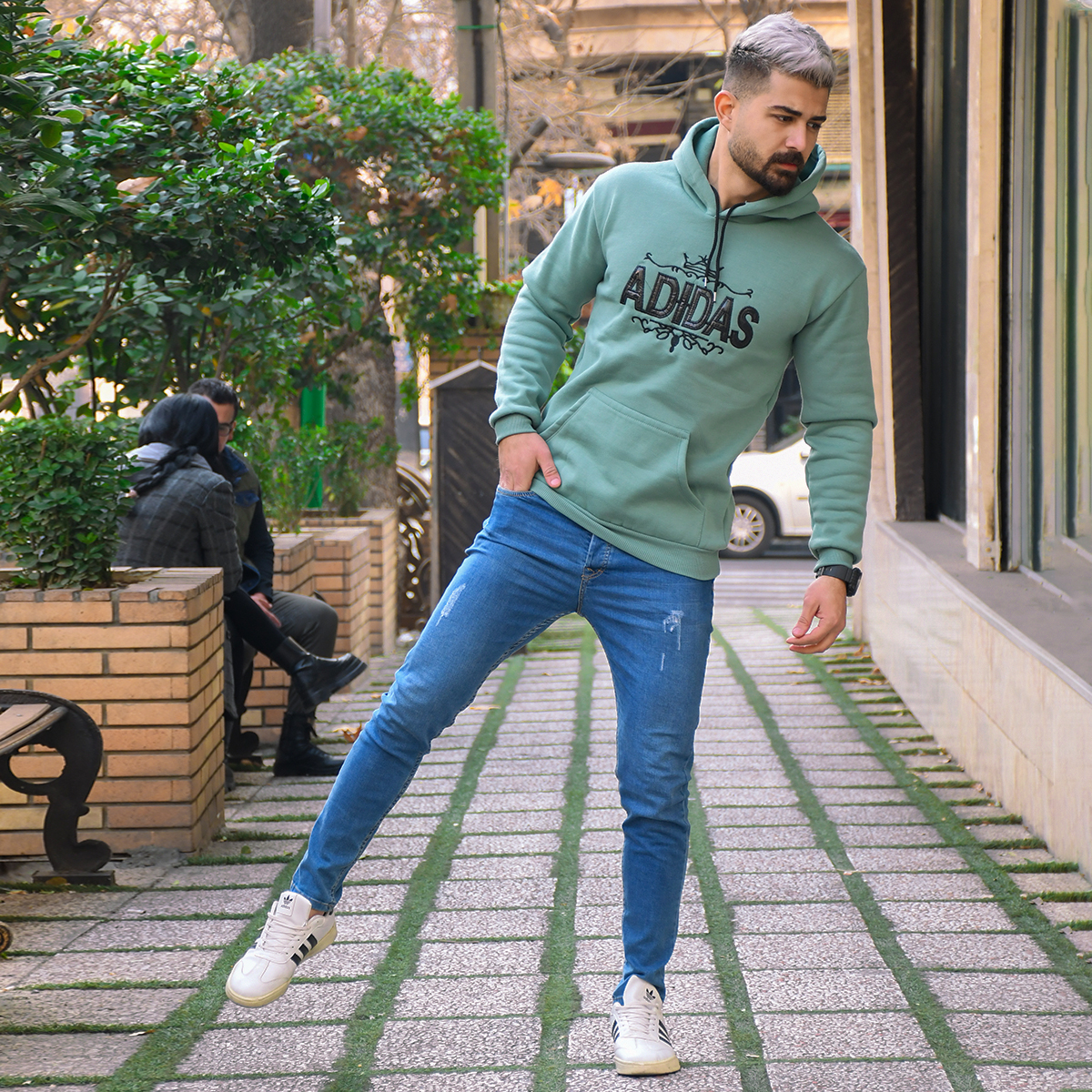 هودی مردانه Adidas سبز مدل Sahand