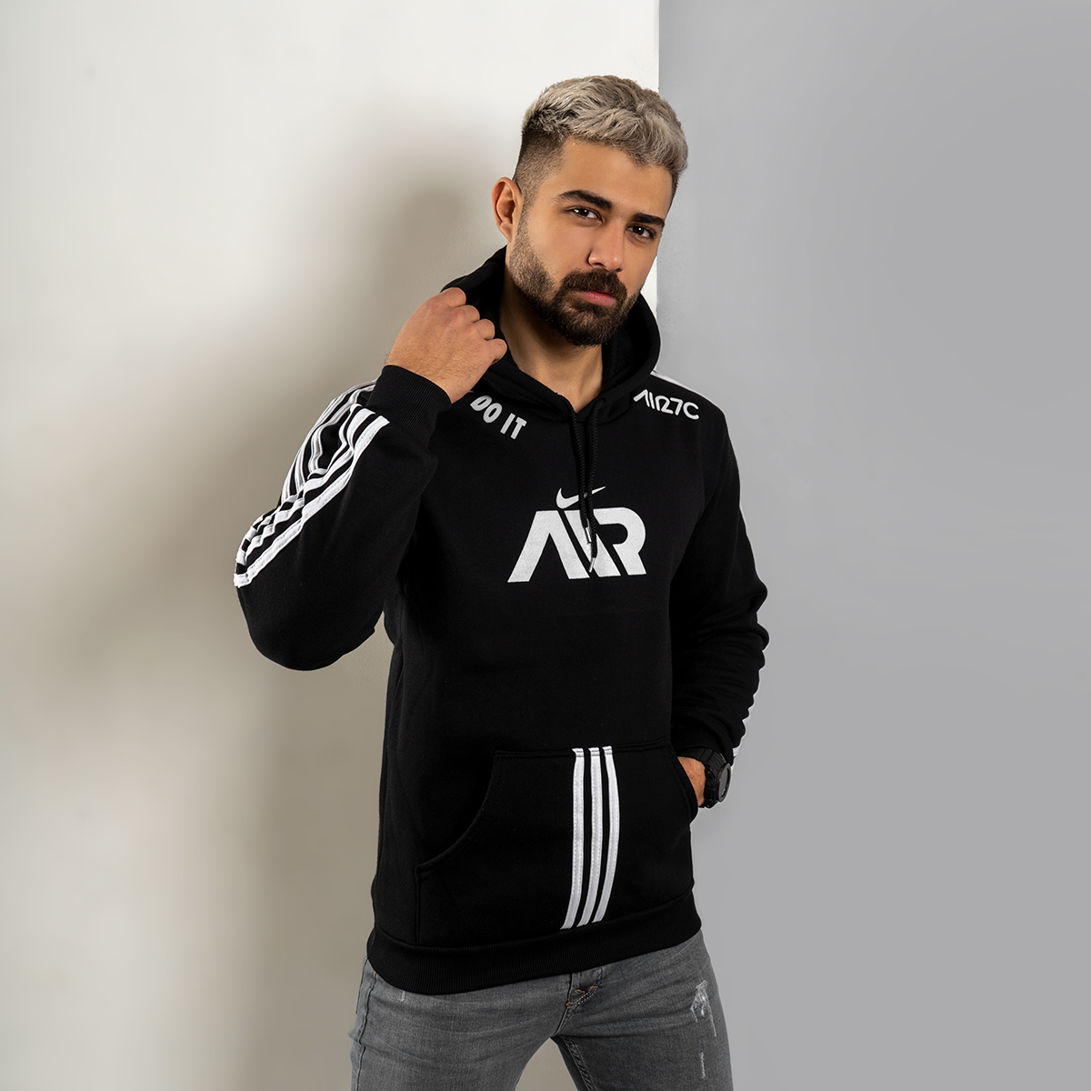 هودی NikeAir مشکی مردانه مدلHaman