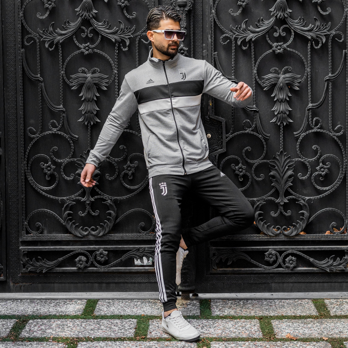 ست سوییشرت شلوار یوونتوس طوسی مردانه مدل Jeep