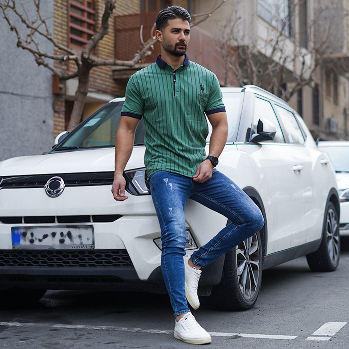 تیشرت مردانه سبز مدل MONO