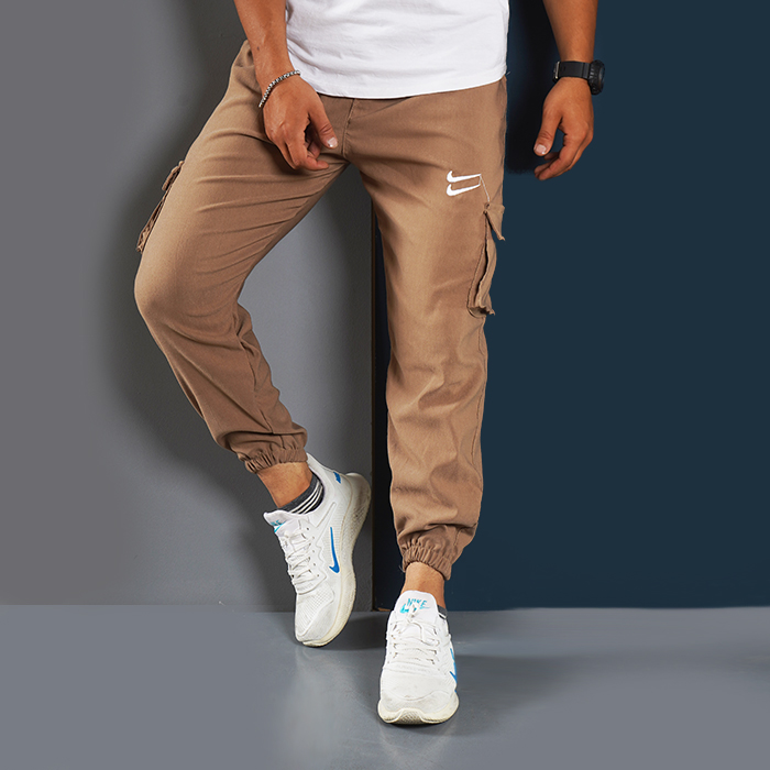 شلوار اسلش دو نایک خاکی مردانه مدل 2Nike