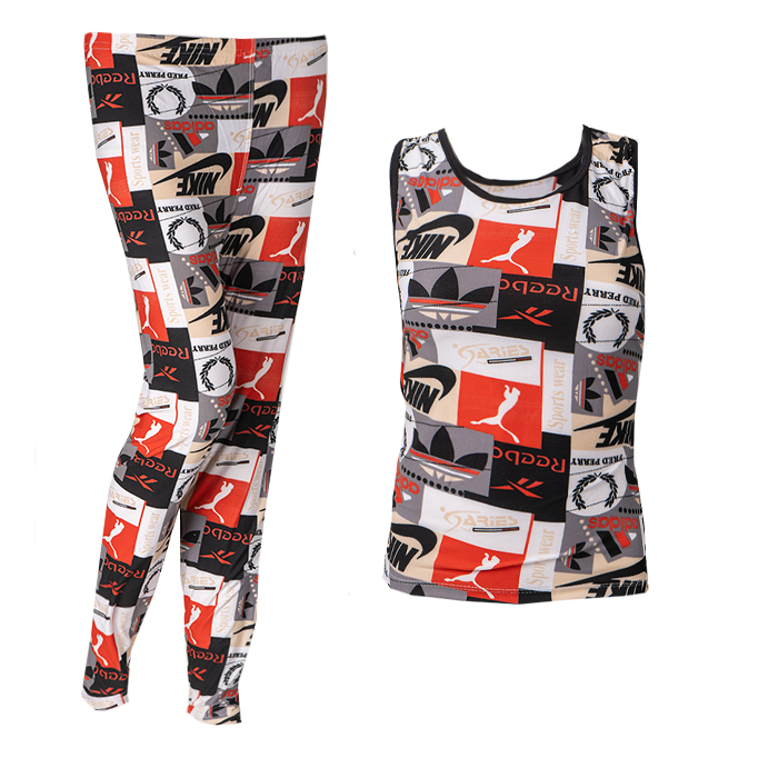 ست تاپ شلوار Nike دخترانه قرمز مدل viana