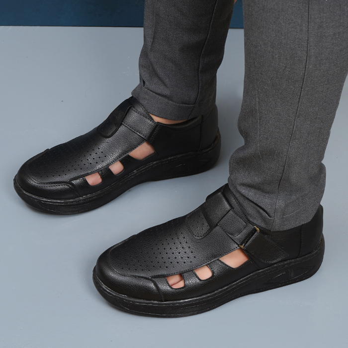 صندل مردانه مشکی مدل Itan