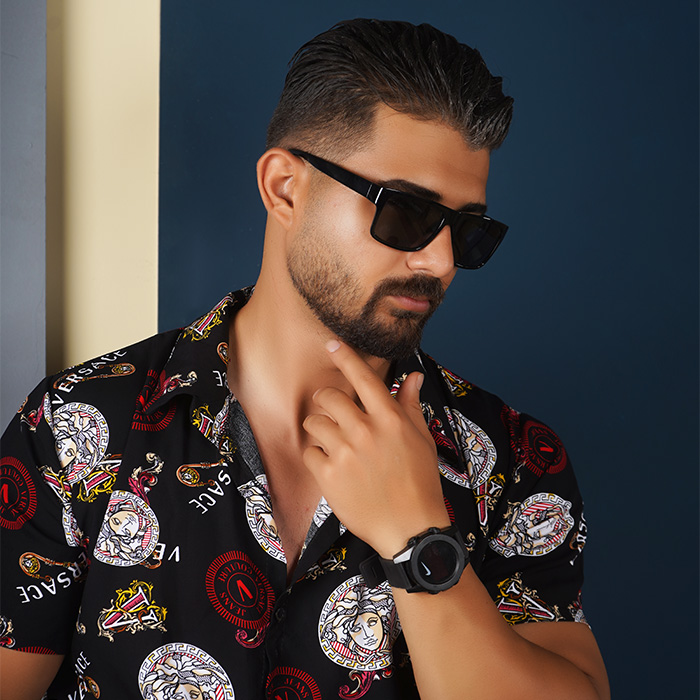 عینک آفتابی مردانه مشکی مدل sport