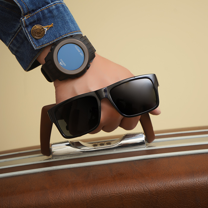 عینک آفتابی مردانه مشکی مدل sport