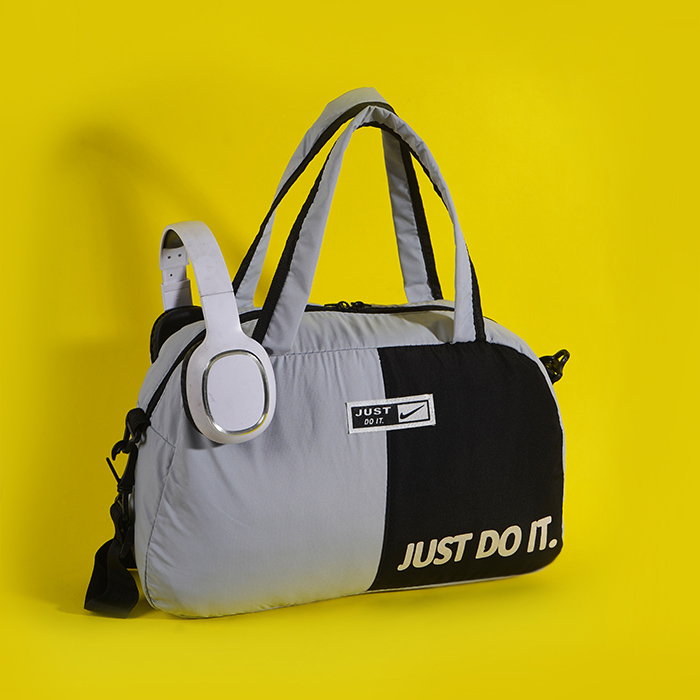 ساک ورزشی just do it آبی مشکی مدل Karen