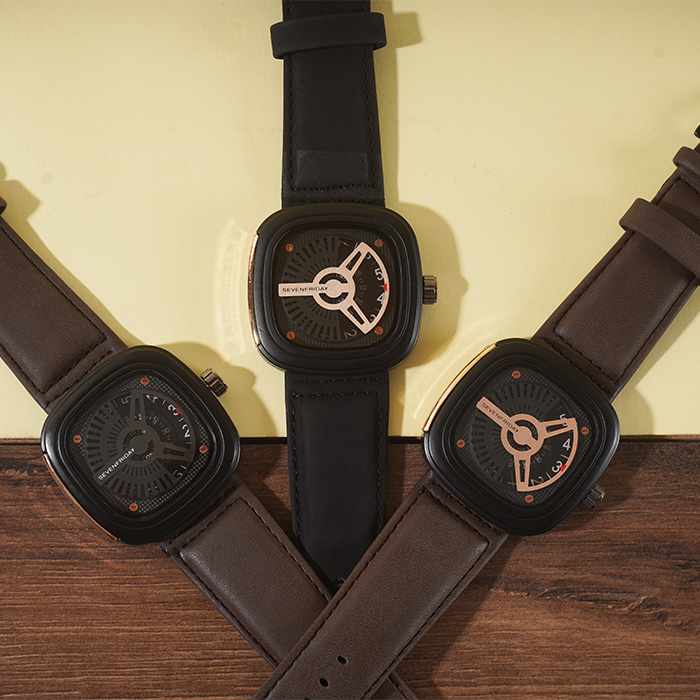 ساعت sevenfriday قهوه ای طلایی مدل zado