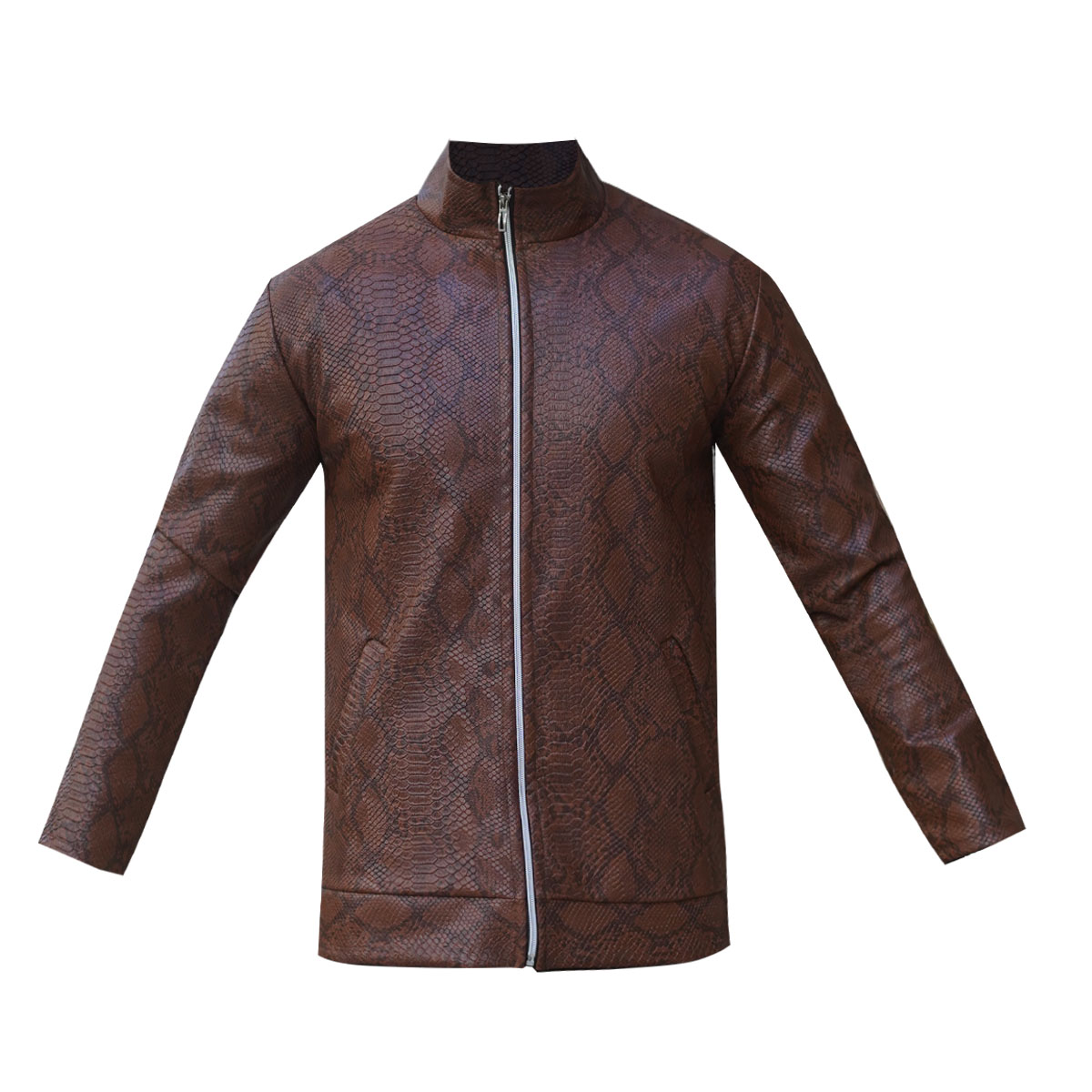 کاپشن چرم مردانه قهوه ای مدل Peyton