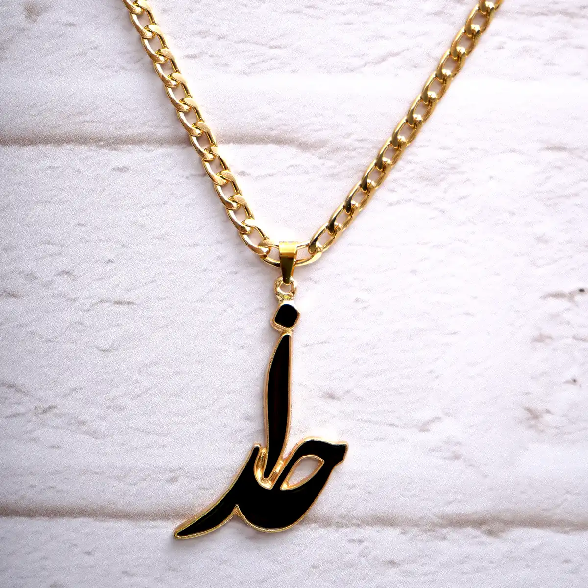 گردنبندطلایی مشکی مدل Khoda