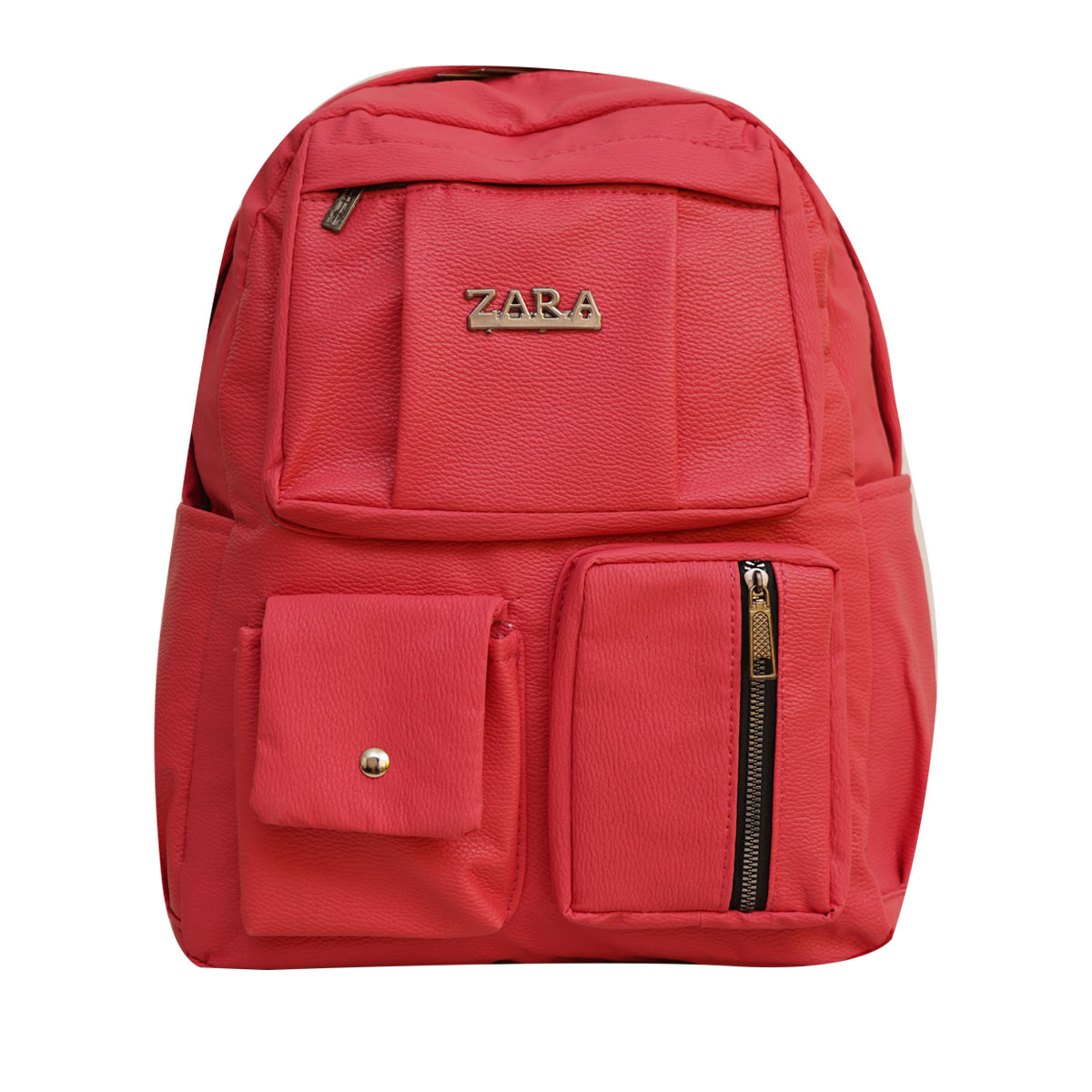 کوله پشتی چرم زنانه صورتی مدل ZARA