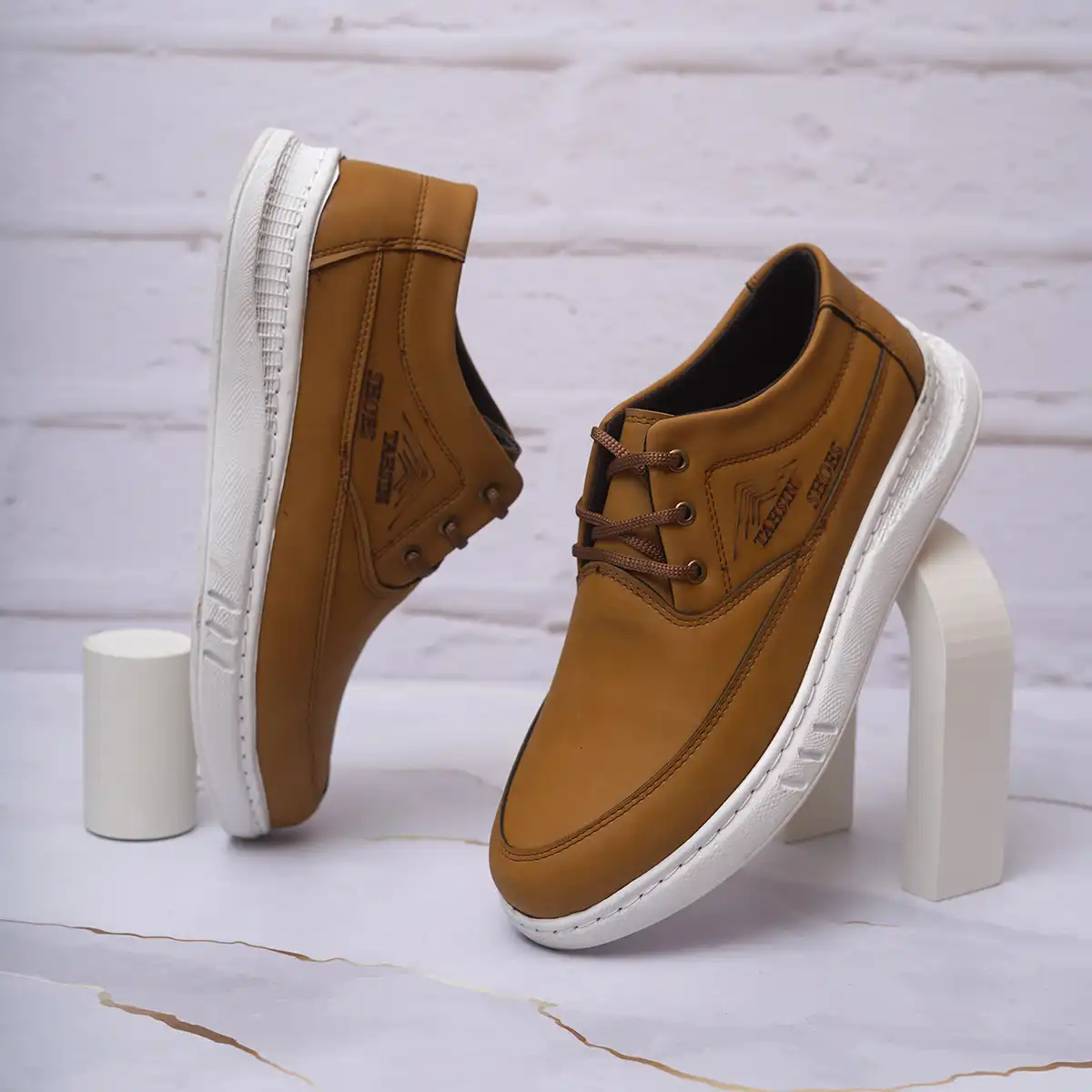 کفش مردانه خردلی مدل Tahsin