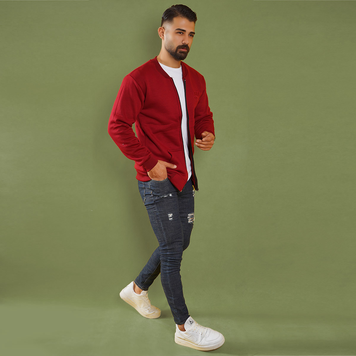 سوییشرت مردانه زرشکی مدل DIOR