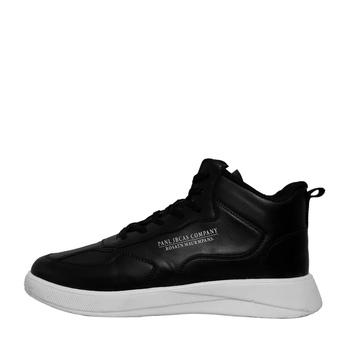 کفش تخت مشکی ساقدار زیره سفید مردانه مدل Anatomic